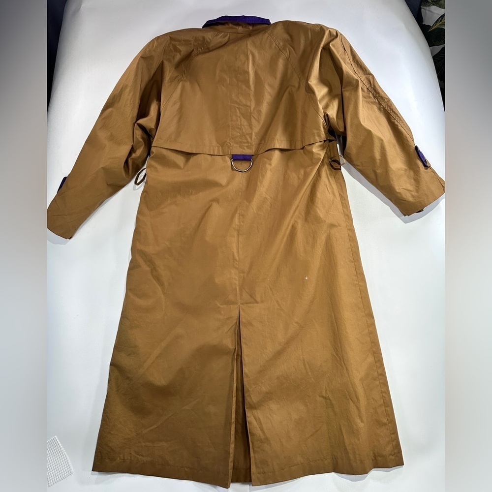 Lifestyles 90s Utility Long Coat Paisley Lining Size 8 - Picture 3 of 16